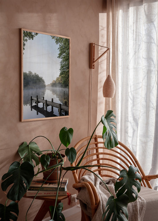 Gudenå plakat - Morgendis ved Silkeborgsøerne | Foto Factory