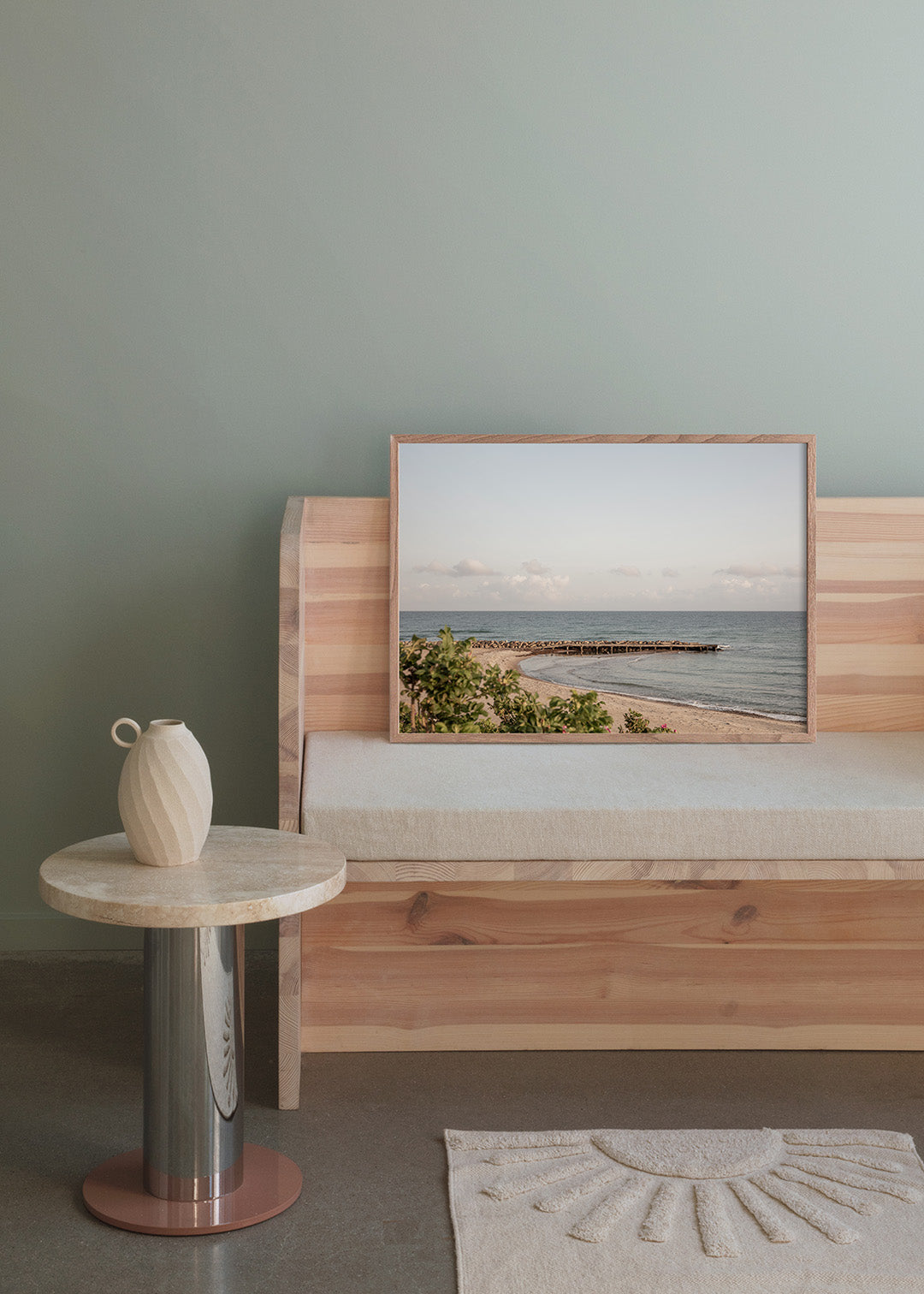 Foto Factory | Tisvildeleje plakat – Mole og strand i morgenlys