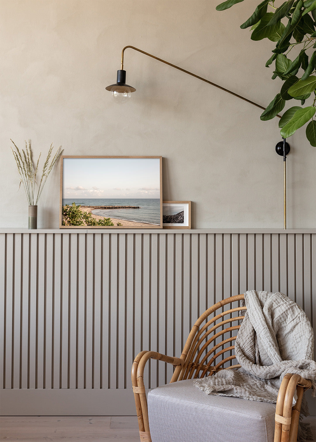 Foto Factory | Tisvildeleje plakat – Mole og strand i morgenlys