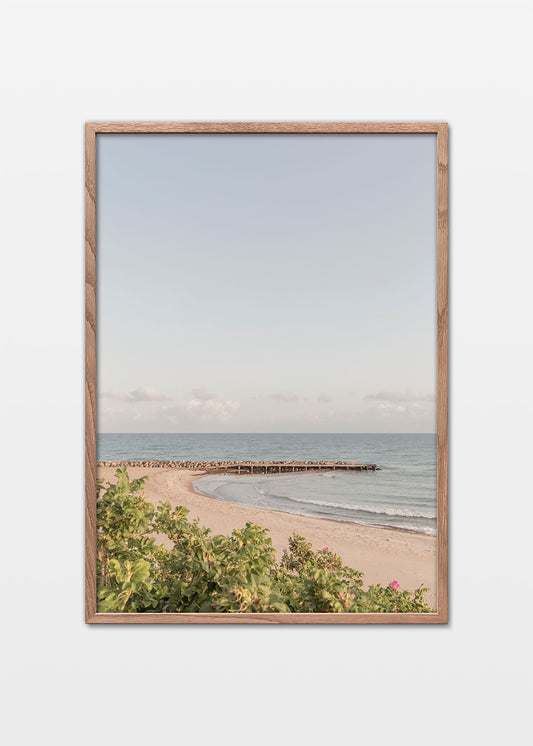 Tisvildeleje plakat – Mole og strand i morgenlys | Foto Factory