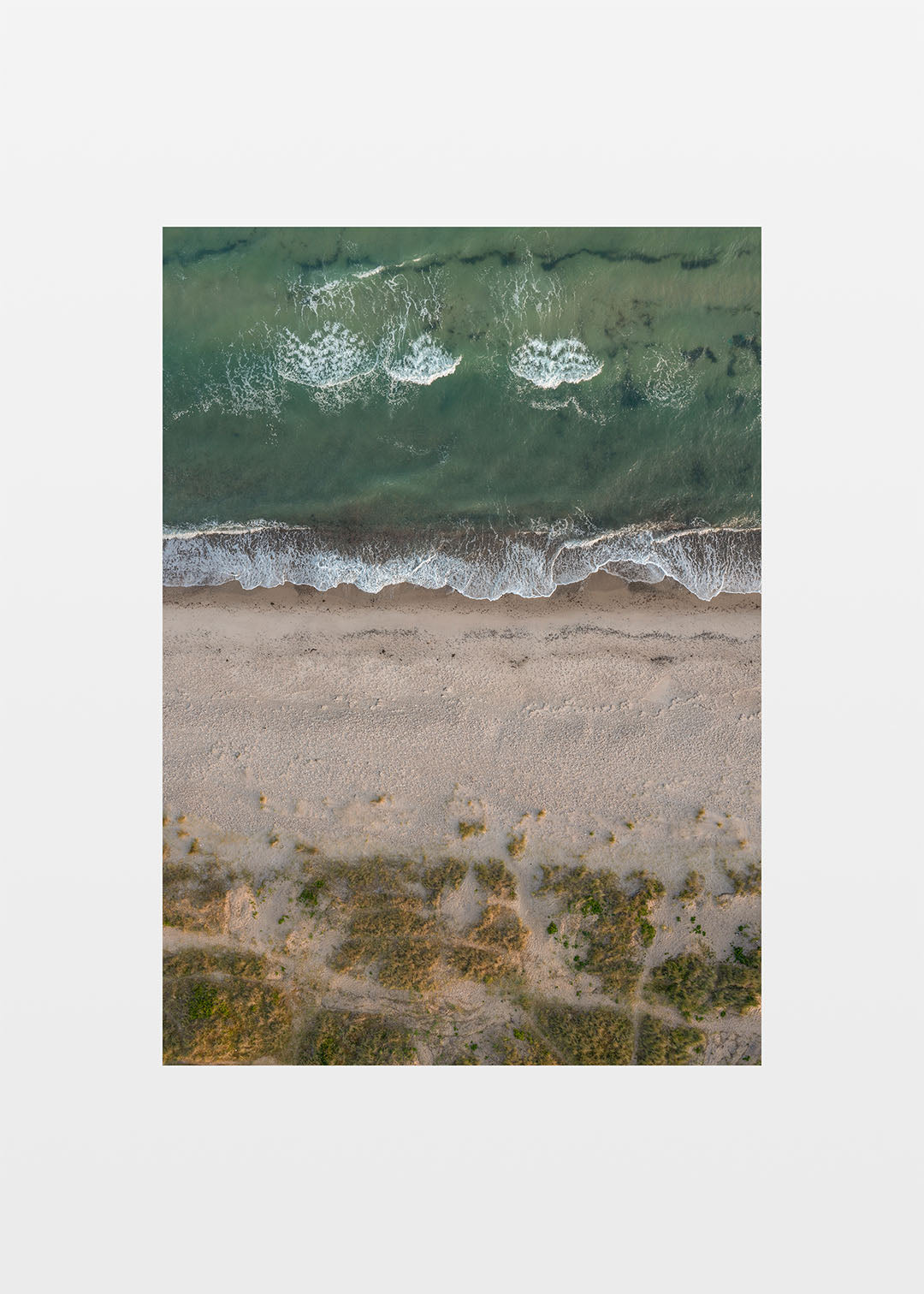 Tisvildeleje strand plakat – Bølger set ovenfra