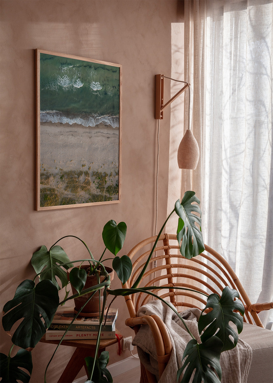 Tisvildeleje strand plakat – Bølger set ovenfra